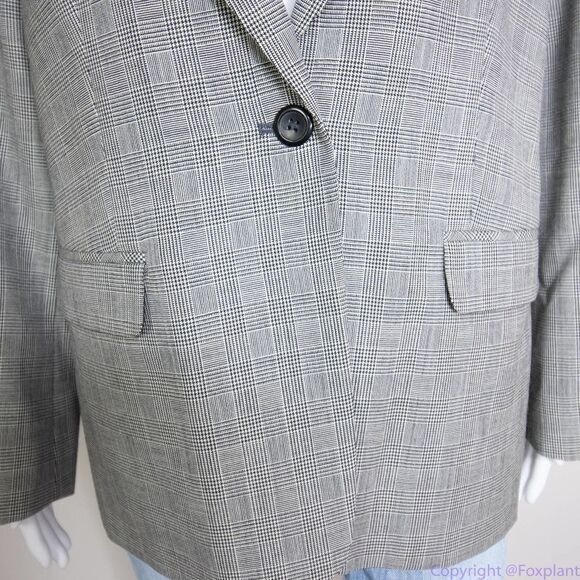 Pendleton women's 100% wool plaid windowpane blazer, size 14 - Picture 4 of 16